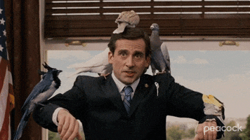 excited bird GIF