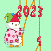 Happy New Year Celebration GIF by Lucas and Friends by RV AppStudios