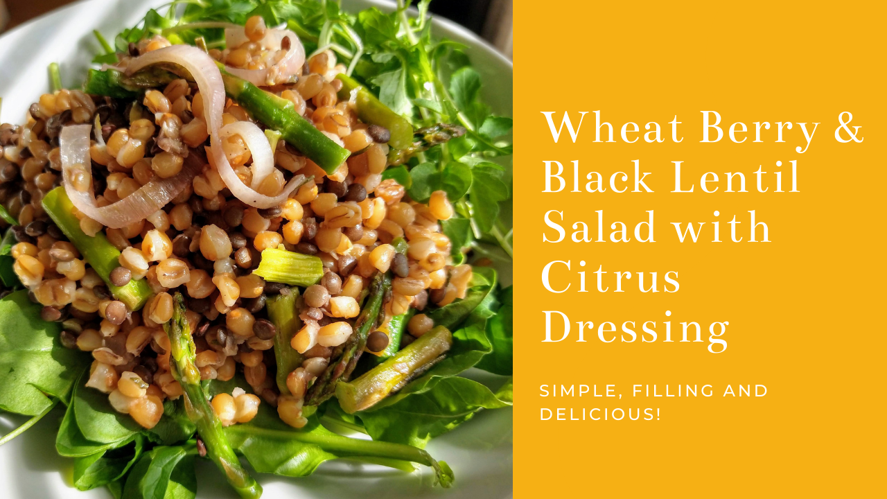 Wheat Berry & Black Lentil Salad with Citrus Dressing