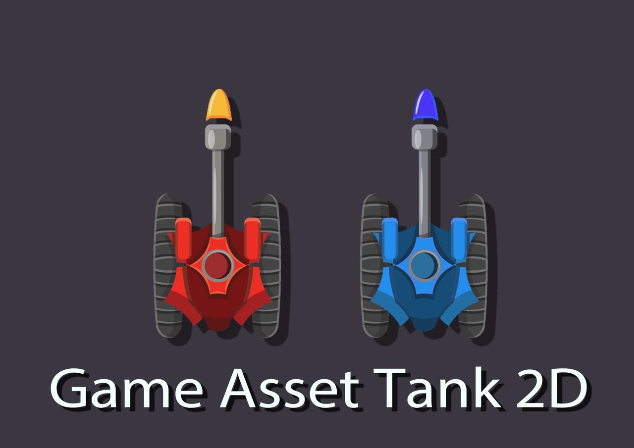 Game asset tank character for 2D Tanks | PeakD