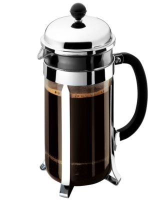 1 Chambord Chrome French Press Coffee and Tea Maker, 34 oz, 1928-16US4 by Bodum
