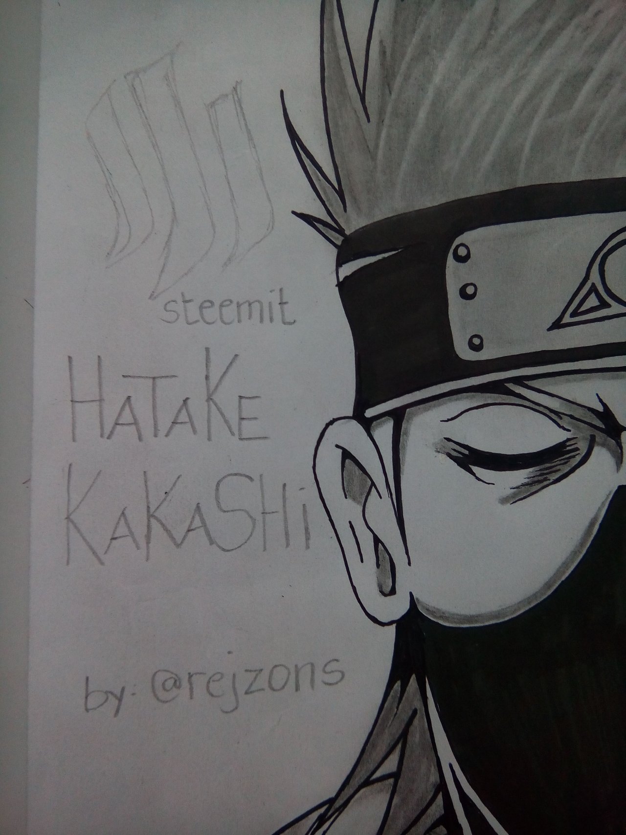 Anime ( Naruto) Kakashi Hatake - Drawing Art — Steemit