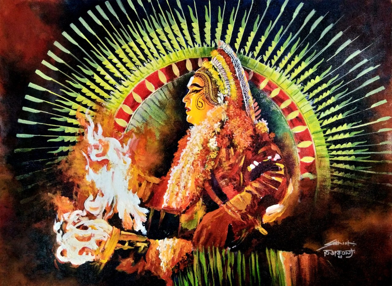 Yakshagana Art Print for Sale by dayanand24  Redbubble