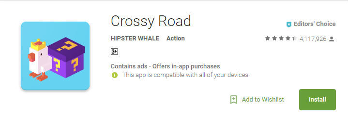 App do Dia - Crossy Road