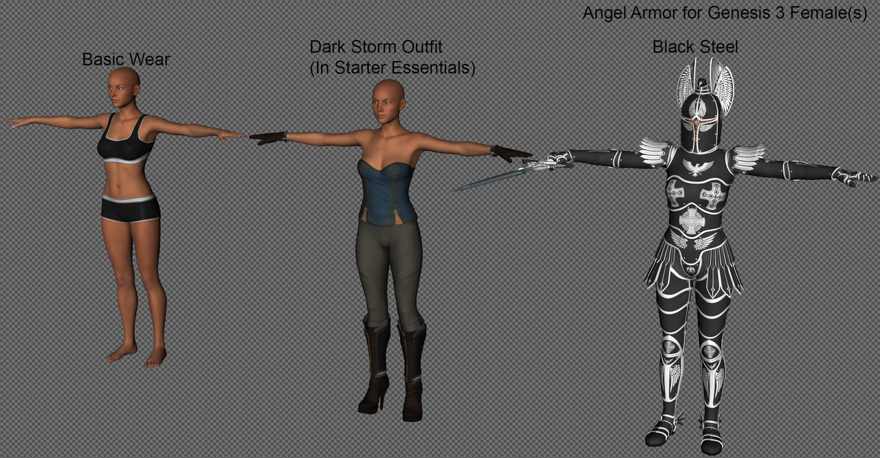 X-Fashion Combat Outfit for Genesis 3 Female(s)