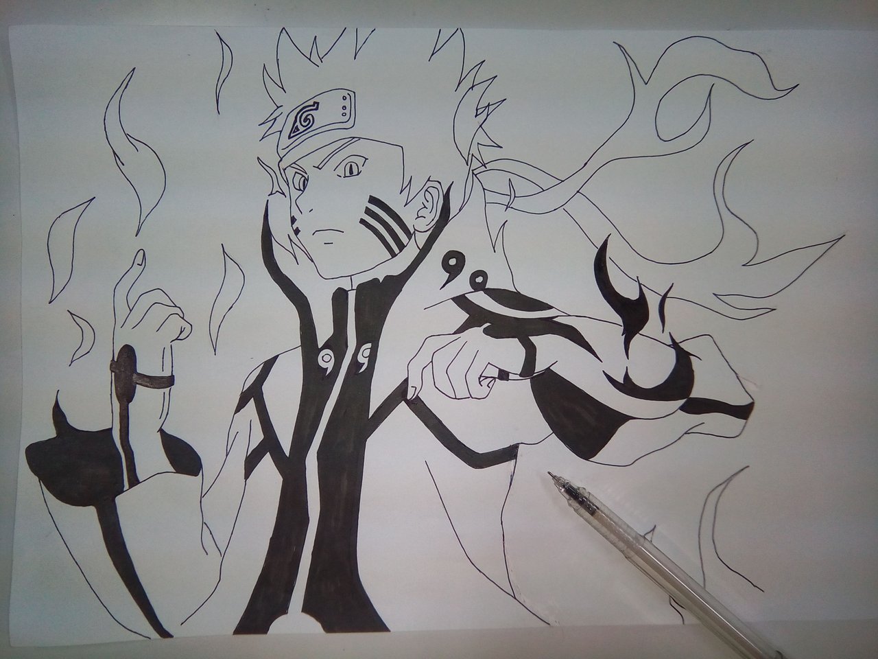 Pencil Drawing: Naruto Sage Mode