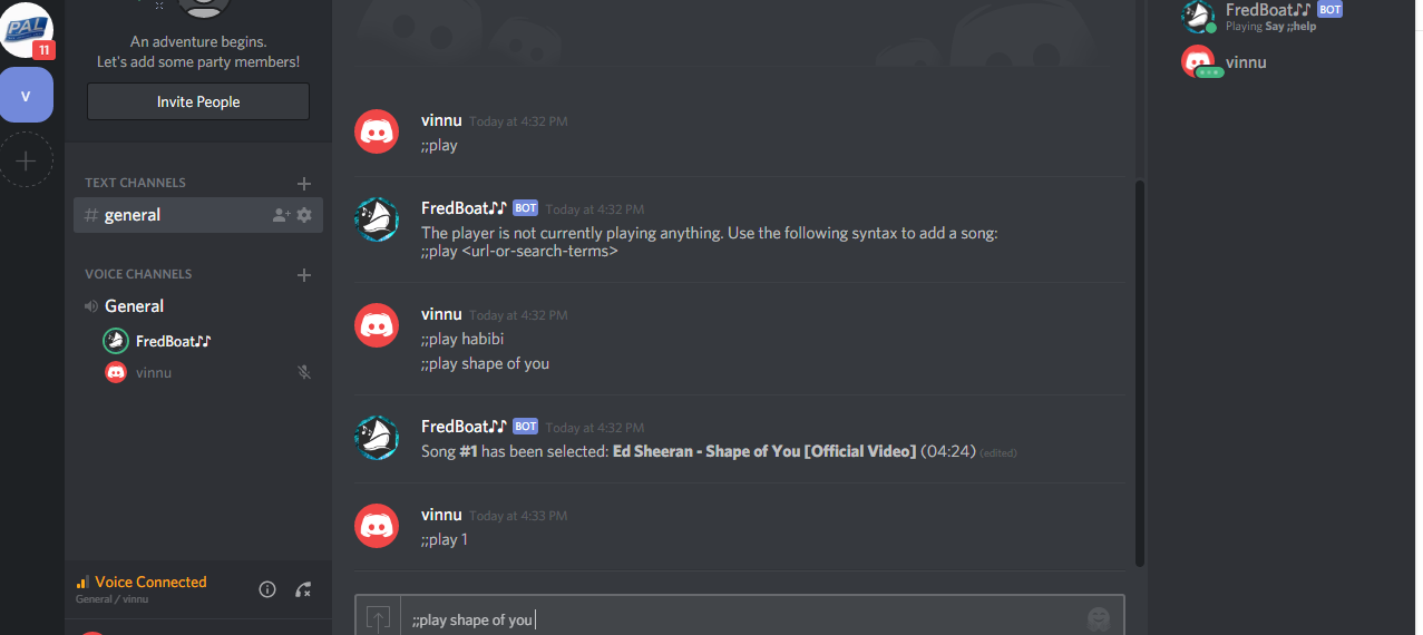 How To Use FREDBOAT Music On Discord — Steemit