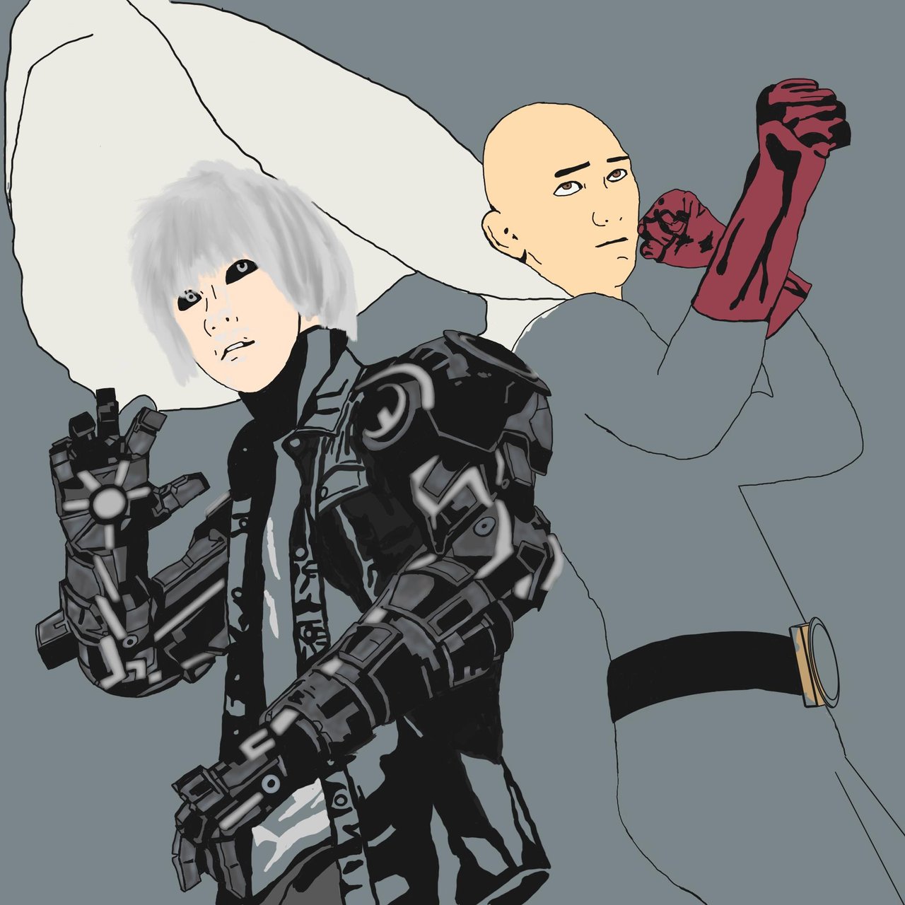 one punch man, fan art. Genos and Saitama | PeakD