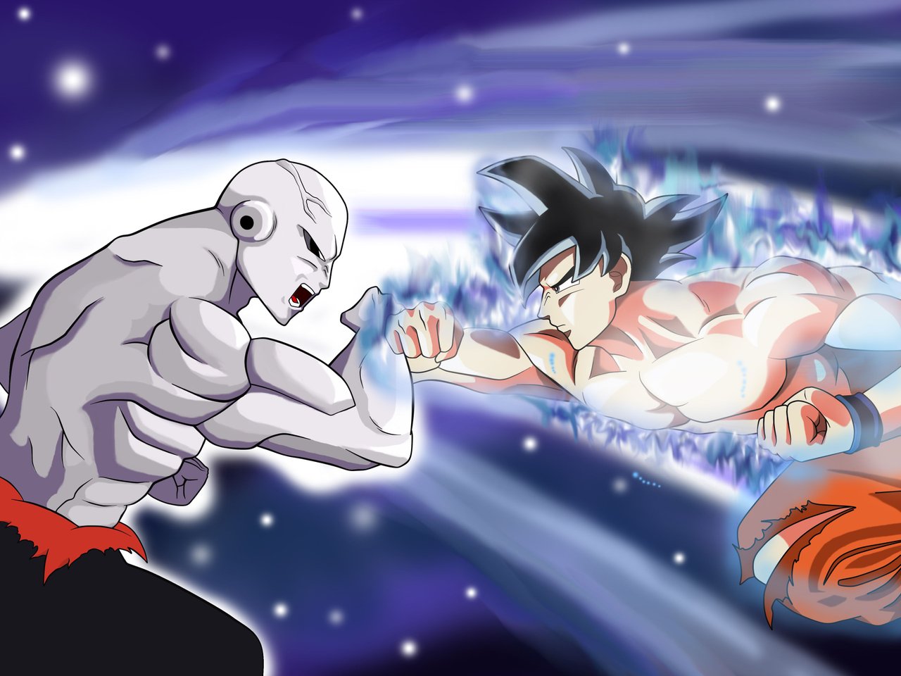 Dragon Ball Super - Goku V Jiren (First Attempt at Digital Coloring) | PeakD