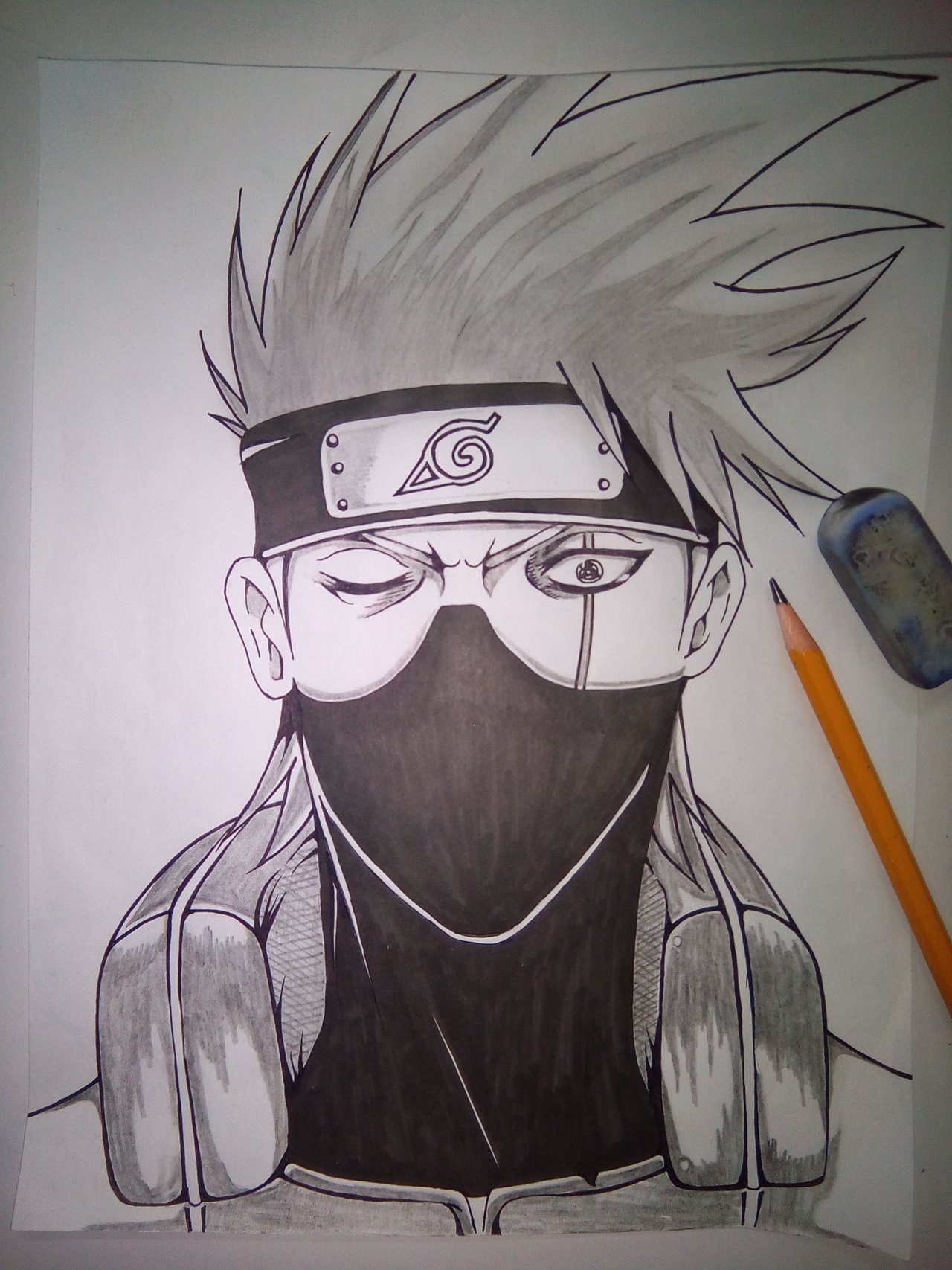 Anime ( Naruto) Kakashi Hatake - Drawing Art — Steemit