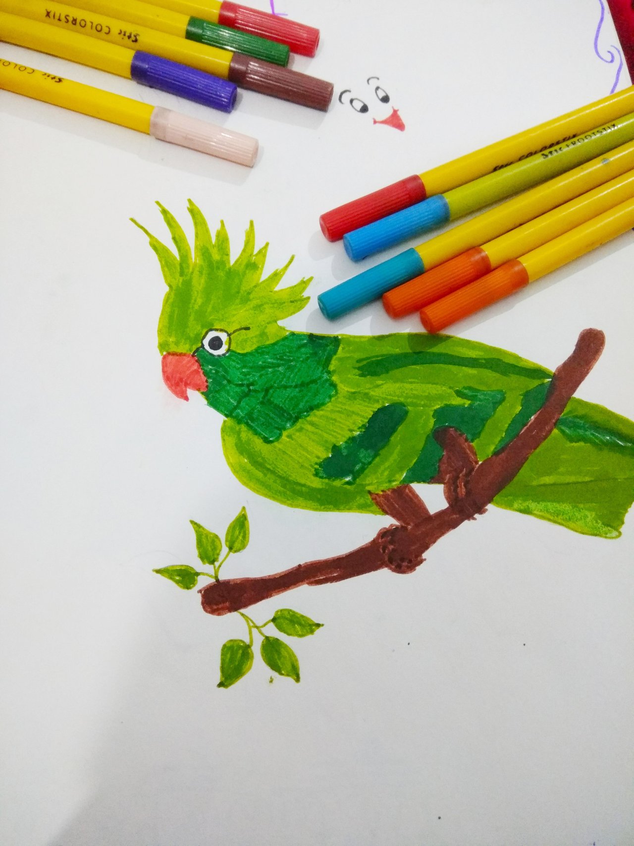 How to Draw a Simple Parrot for Kids