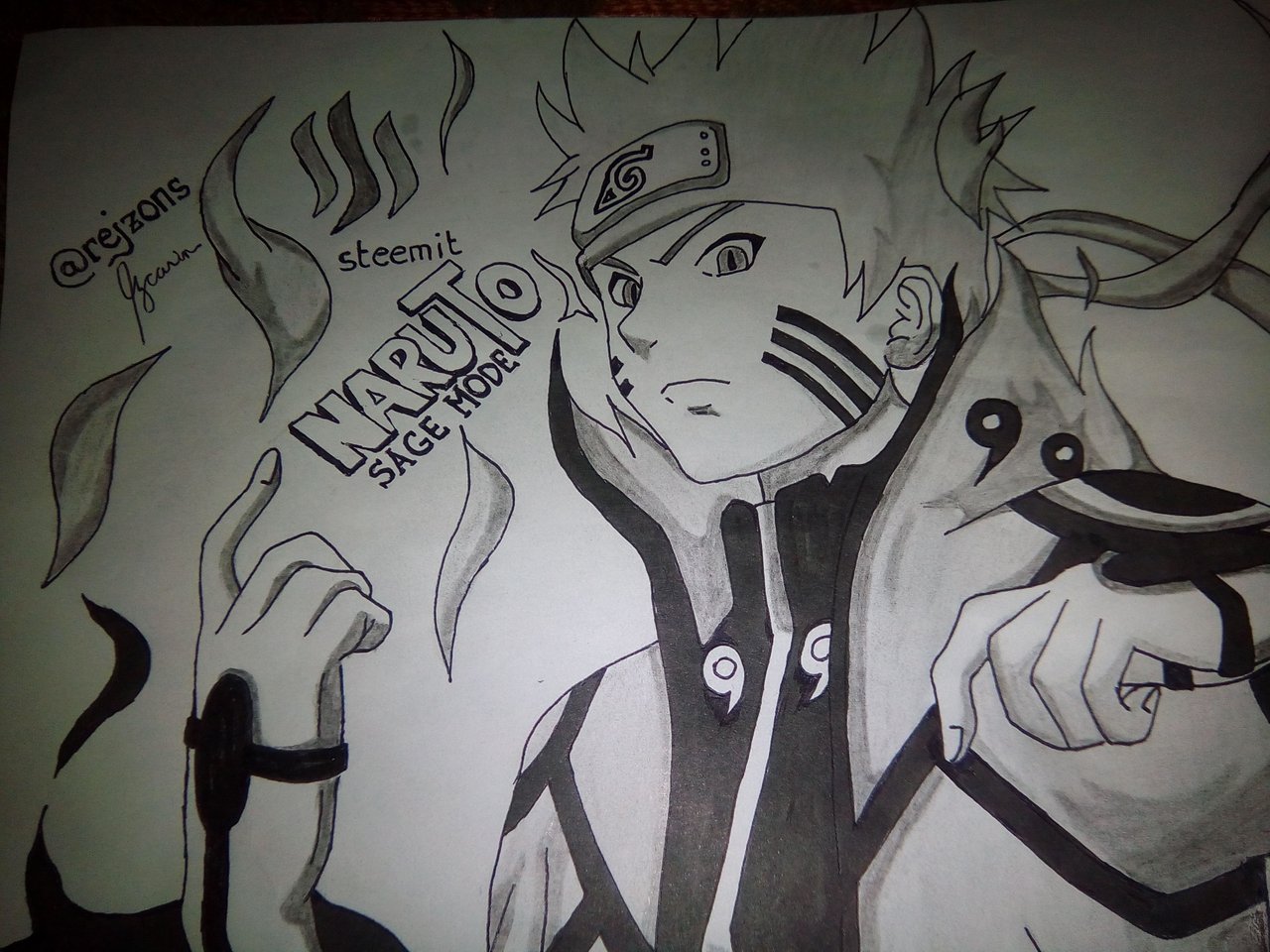 ANIME CHARACTER DRAWING CHALLENGE  NARUTO IN SAGE MODE  — Steemit