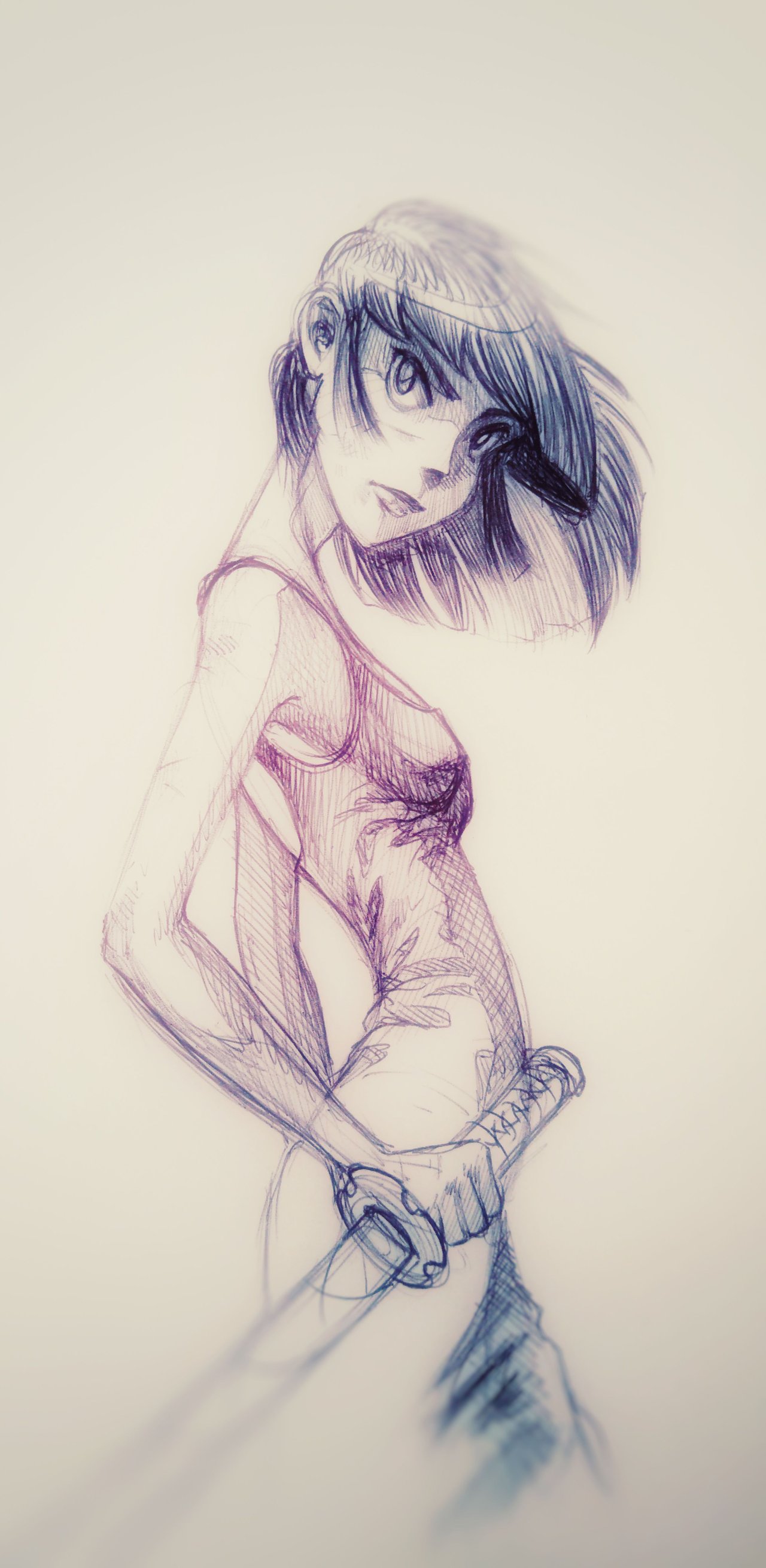 Anime drawing with pen lhope you liked it  anime art  Drawings Pen  drawing Anime drawings