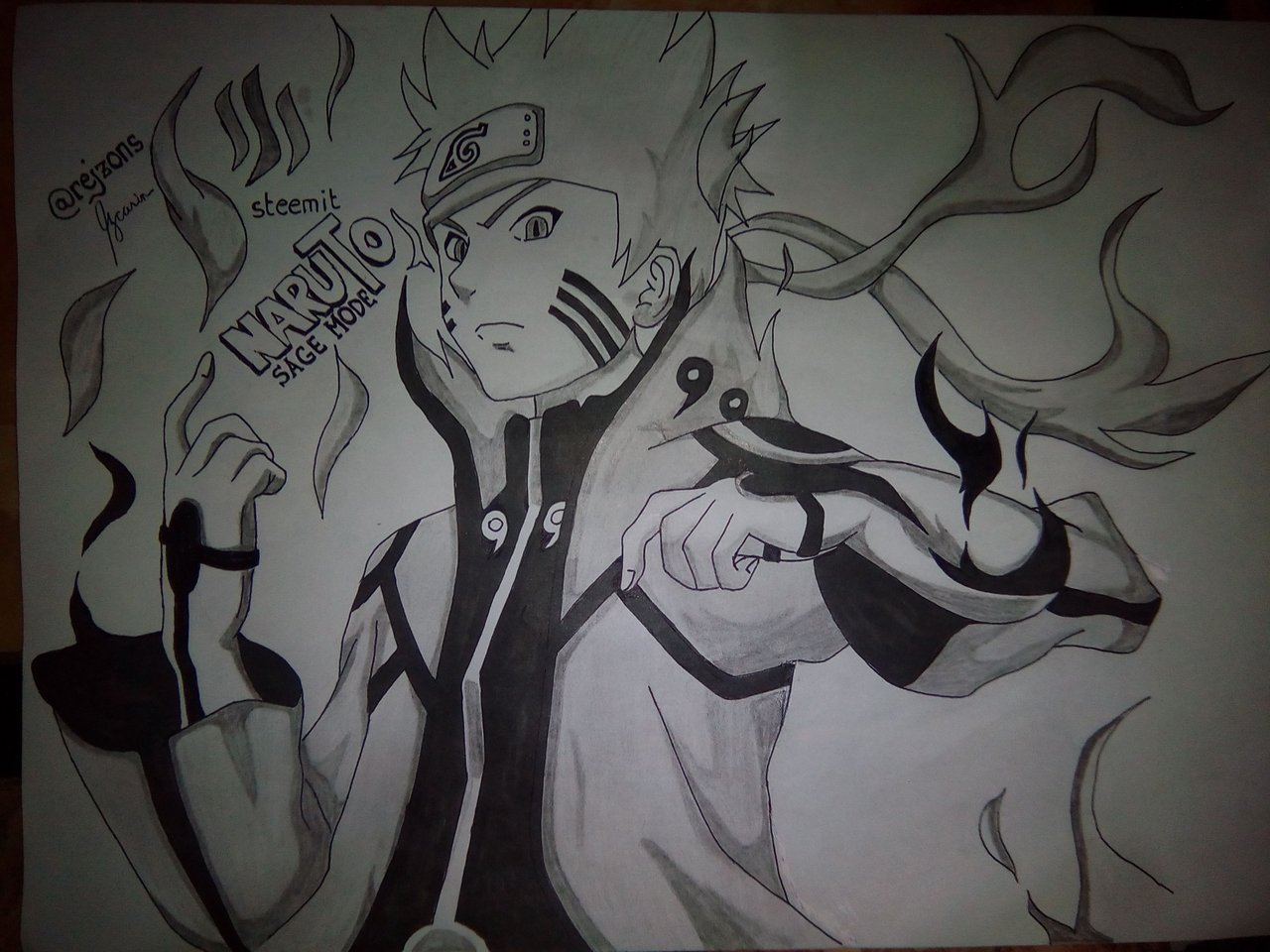 how to draw Naruto ( Sage Mode ) full body