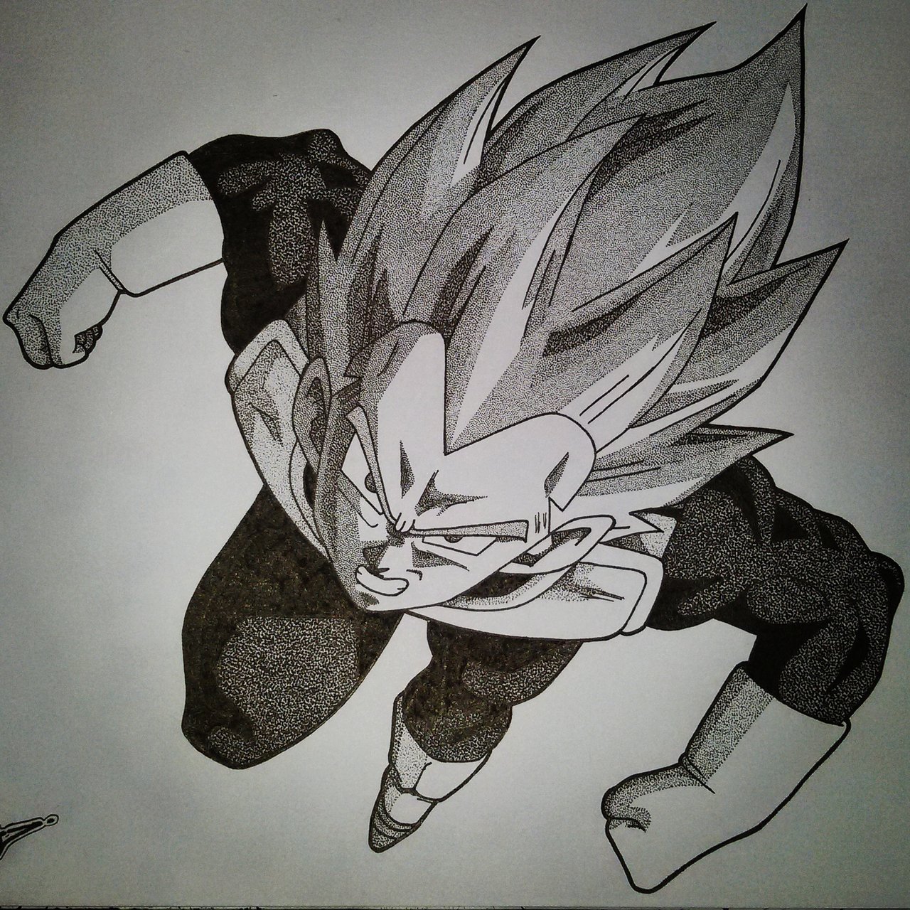 vegeta ssj god drawing