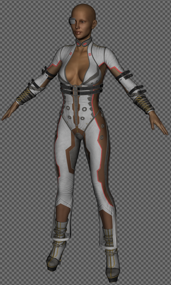 Sci-fi Action Outfit for Genesis 8 Female(s)