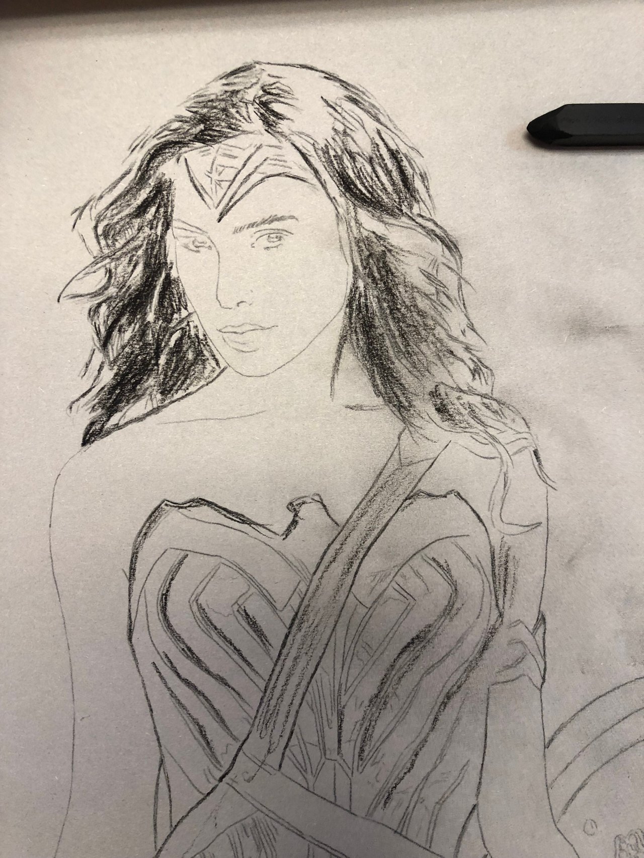 Drawing Wonder Woman Gal Gadot  Realistic Drawing Process  PeakD