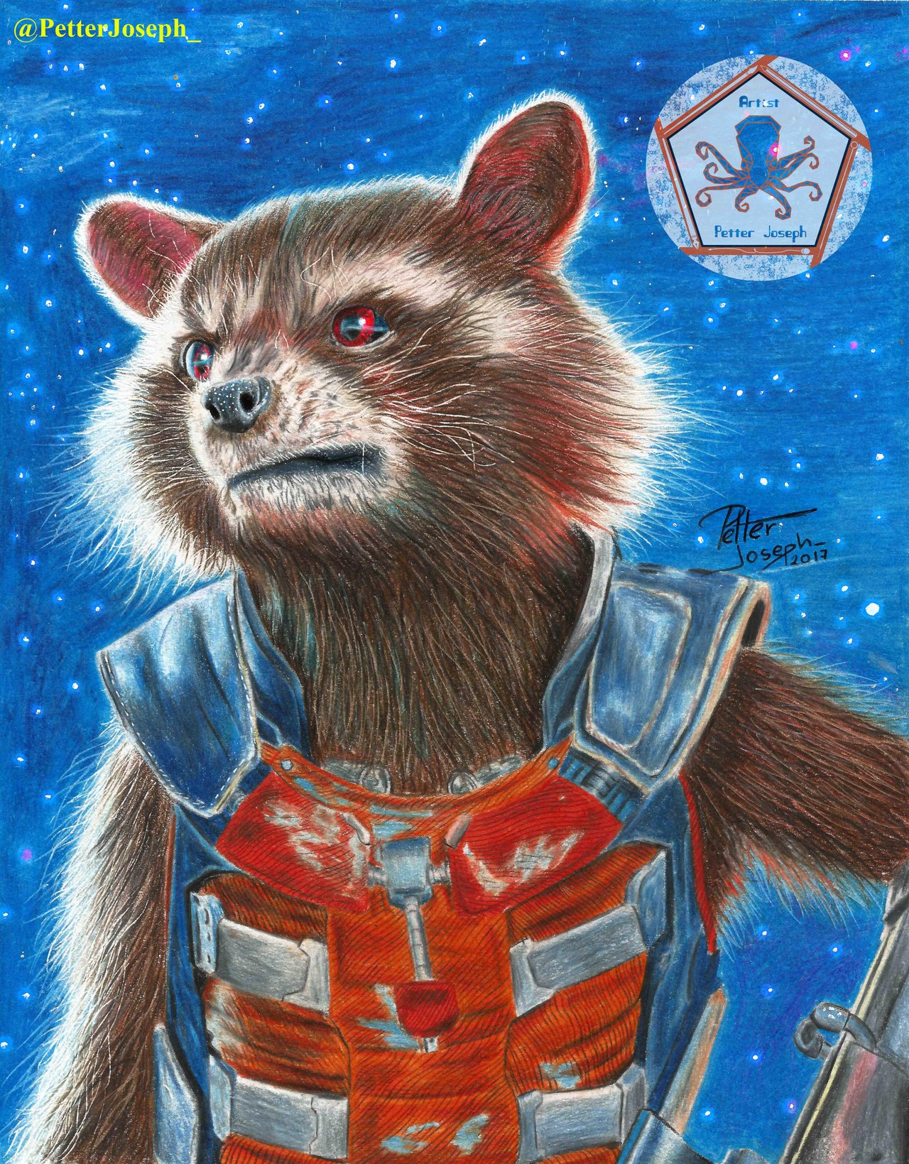 Dibujando a Rocket Raccon (Guardianes de la Galaxia) #Drawing | PeakD