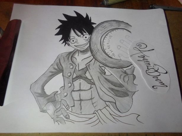 Amigos, les presento mi más reciente dibujo de Luffy del Anime One Piece -  Friends, I present my most recent Luffy drawing of the Anime One Piece |  PeakD