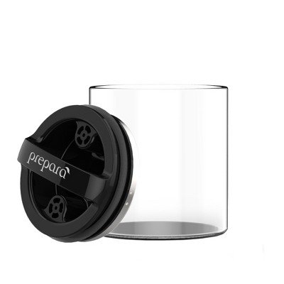 1 Prep-Evak 2 Cup Storage Jar with Stylish Charcoal Lid