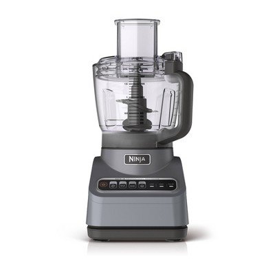 3 Ninja BN601 Professional Plus Food Processor, 1000 Peak Watts, 4 Functions for Chopping, Slicing, Purees & Dough with 9-Cup Processor Bowl, 3 Blades, Food Chute & Pusher, Silver