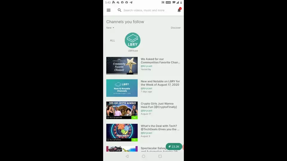 GIF de notificaciones en Android