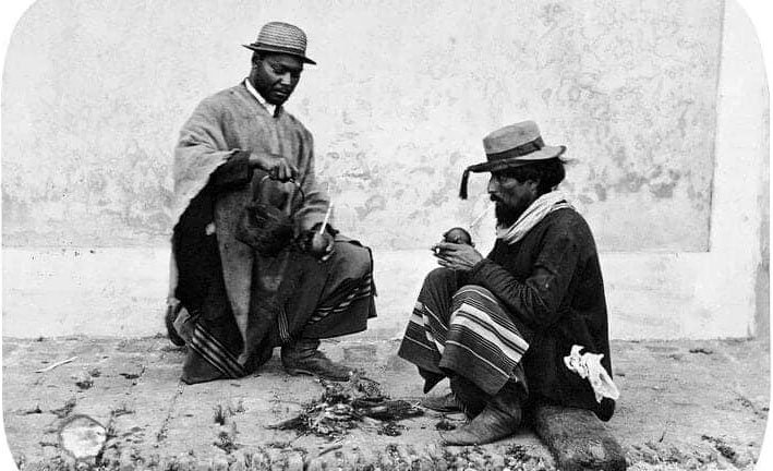 Gauchos tomando mate gonnet 1866