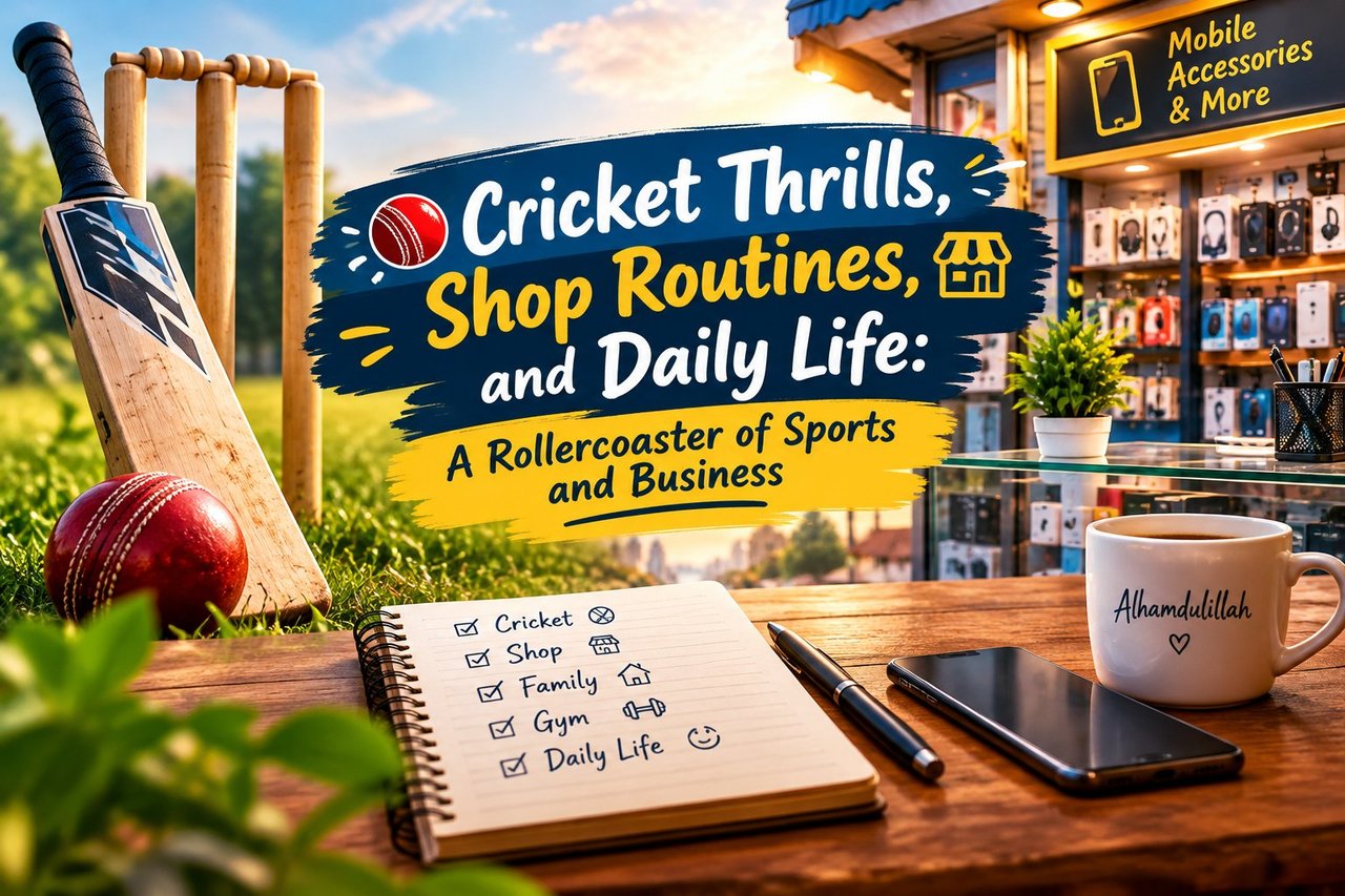 🏏📱 Cricket Thrills, Shop Routines & Daily Life: A Rollercoaster of Sports and Business ❤️🏪✨