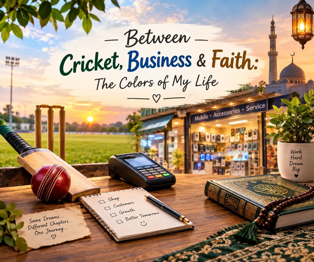 Between Cricket, Business & Faith: The Colors of My Life 🏏✨