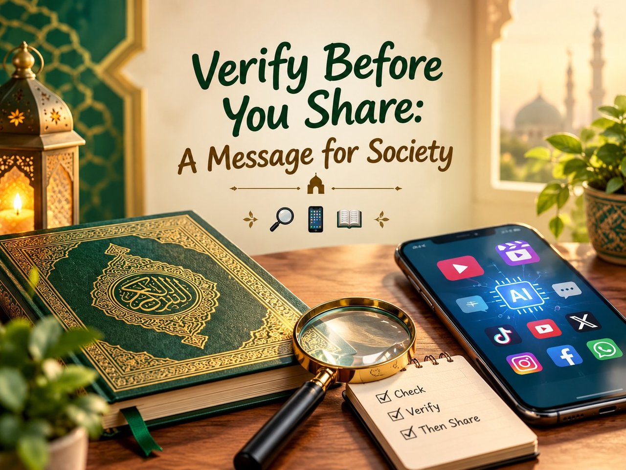 Verify Before You Share: A Message for Society 🔍📱📖