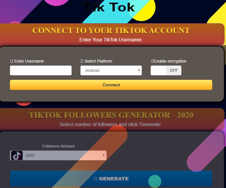 Tiktok Followers Generator 2020 Unlimited Free Tiktok Fans Likes No Verification - free roblox followers generator 2019