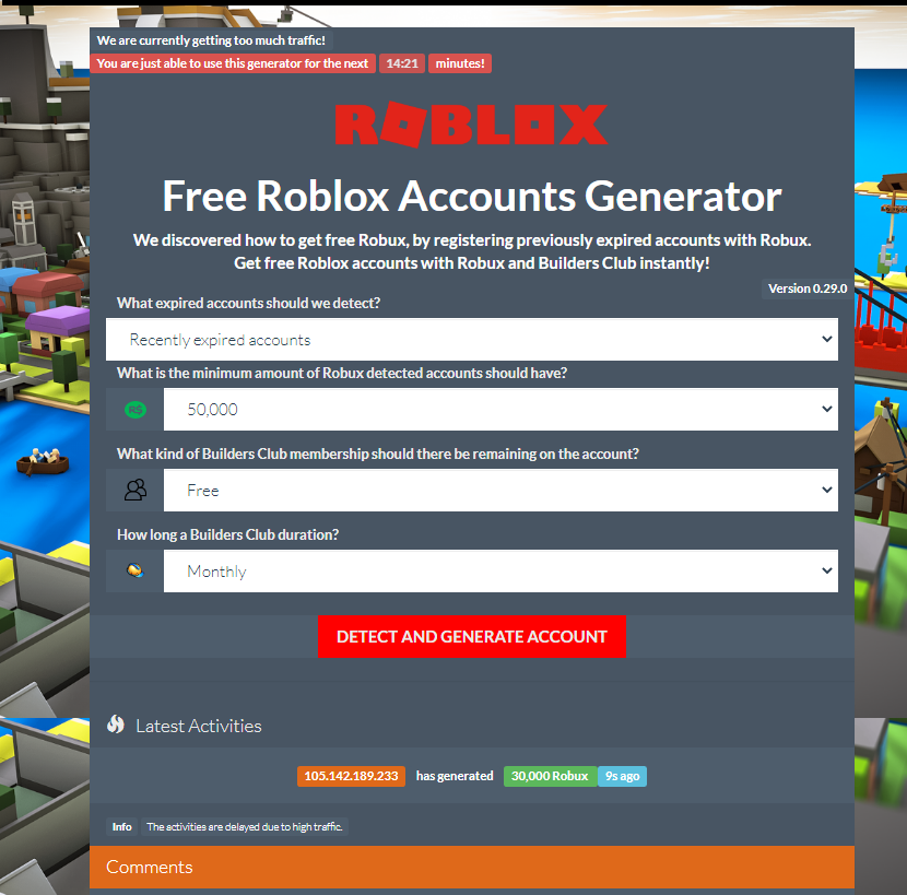 Roblox Free Account Generator 2020 No Human Verification - roblox robux site no password