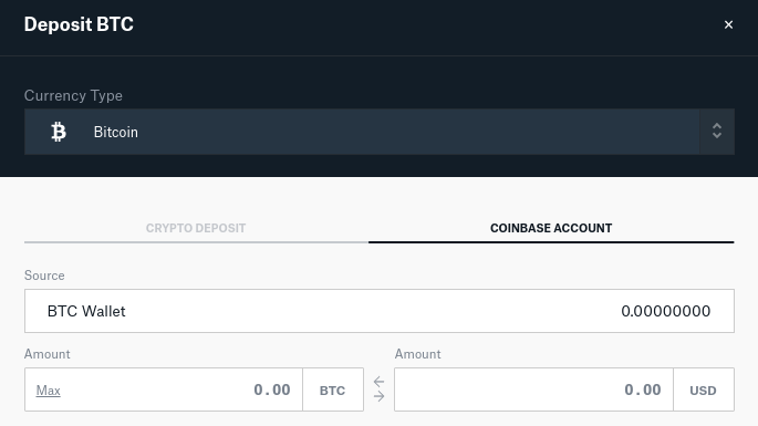 Trasnferencias desde Coinbase retirar bitcoins
