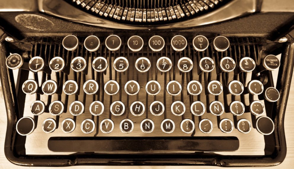 Máquinas de escribir del siglo 19. Daconlatecla