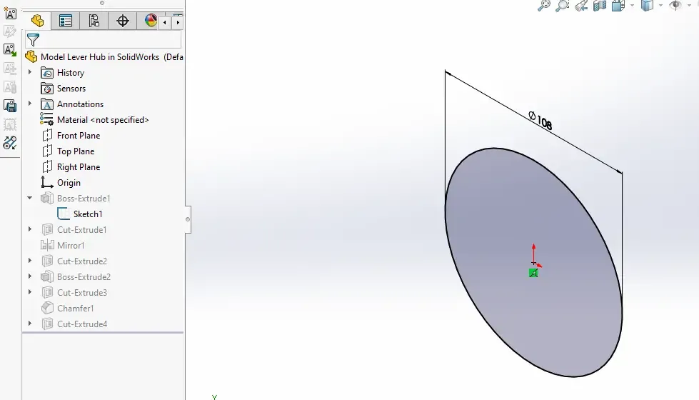 Model Lever Hub in SolidWorks | PeakD