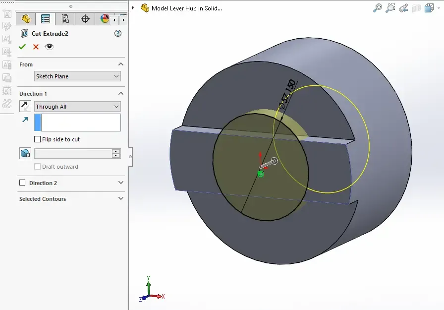 Model Lever Hub in SolidWorks | PeakD