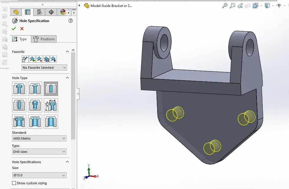 Solidworks Bracket Model Tutorial Model Guide Bracket in SolidWorks | PeakD