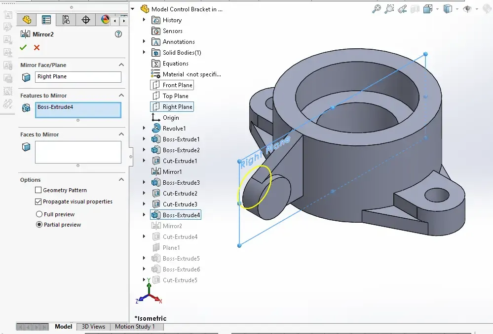 Model Control Bracket in SolidWorks | PeakD