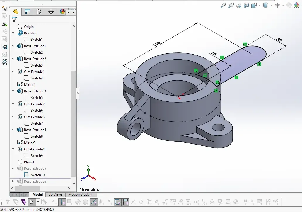 Model Control Bracket in SolidWorks | PeakD