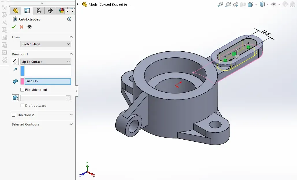 Model Control Bracket in SolidWorks | PeakD