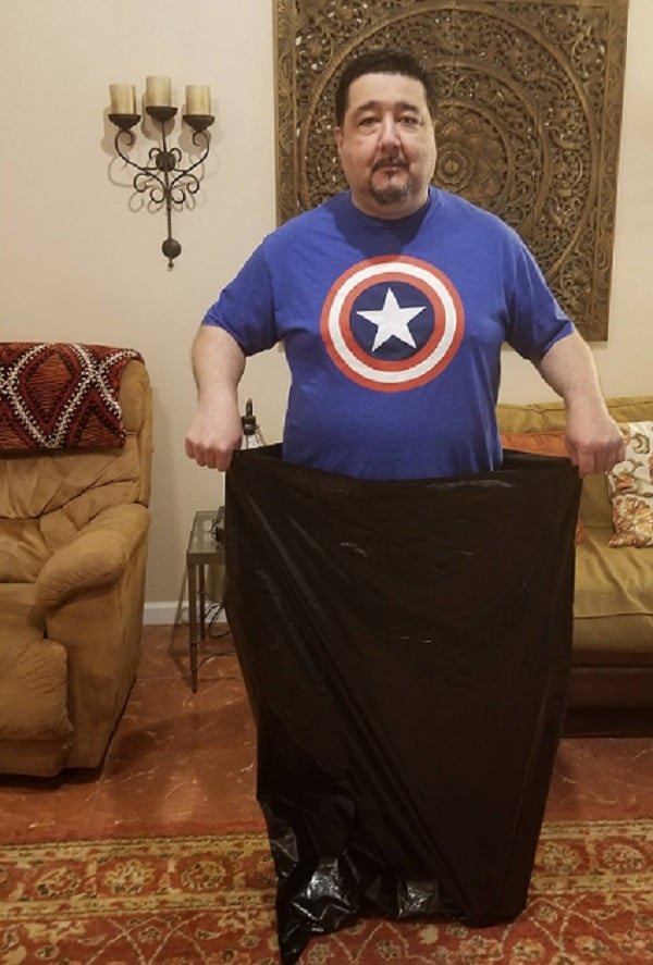 This is a picture of a trash bag used as a bivvy.