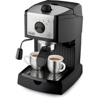 1 Black/Silver 15-Bar Pump Espresso and Cappuccino Maker by DeLonghi