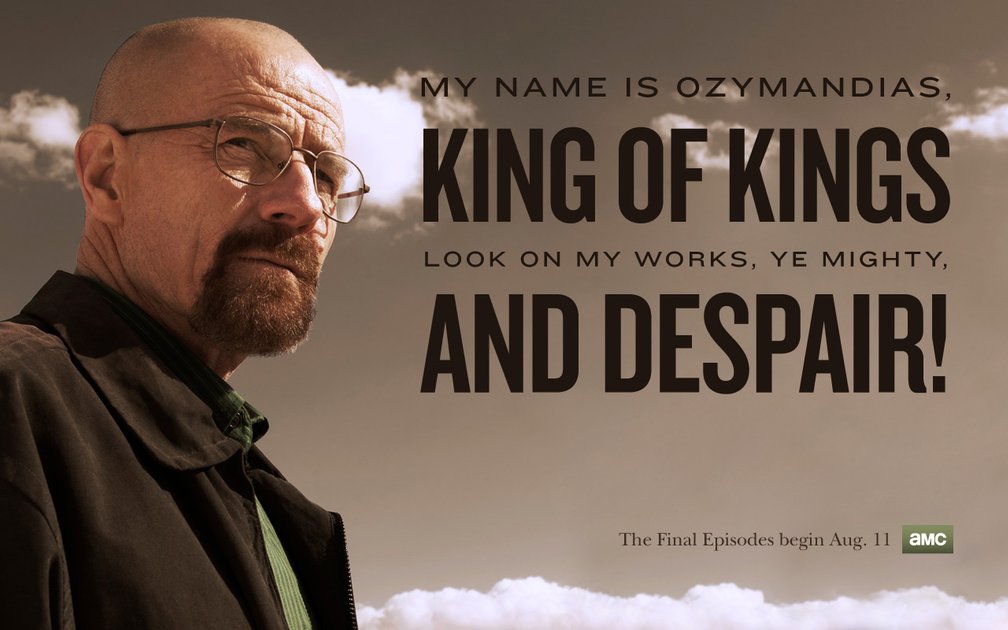 Listen to Bryan Cranston Recite 'Ozymandias' on Behalf of 'Breaking Bad':  'Look on my works, ye mighty, and despair!' – IndieWire