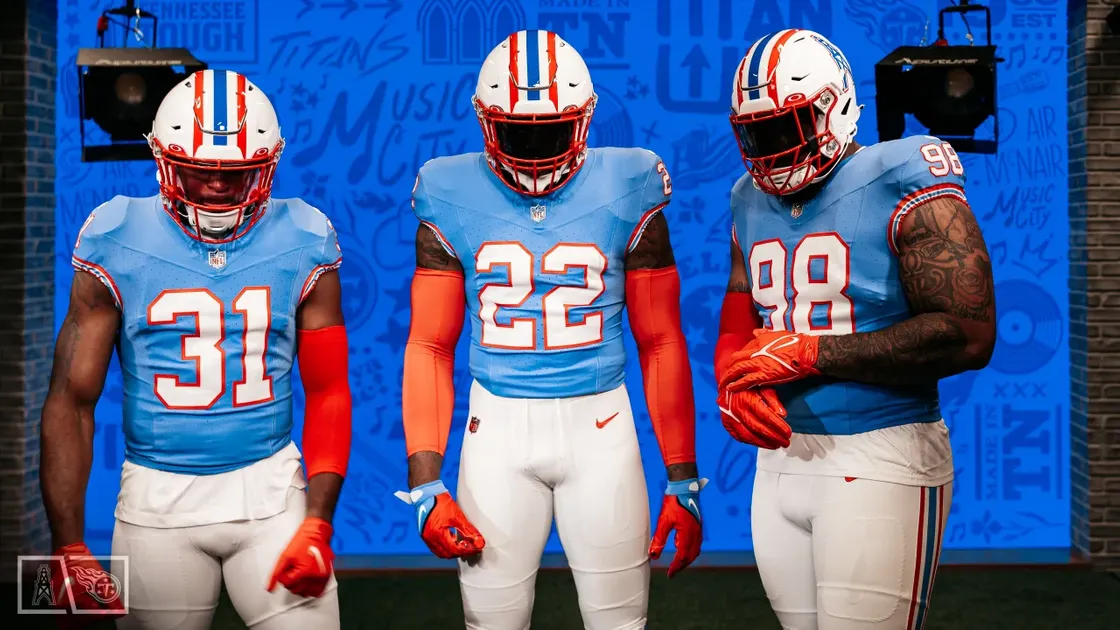 tennessee titans oilers uniforms