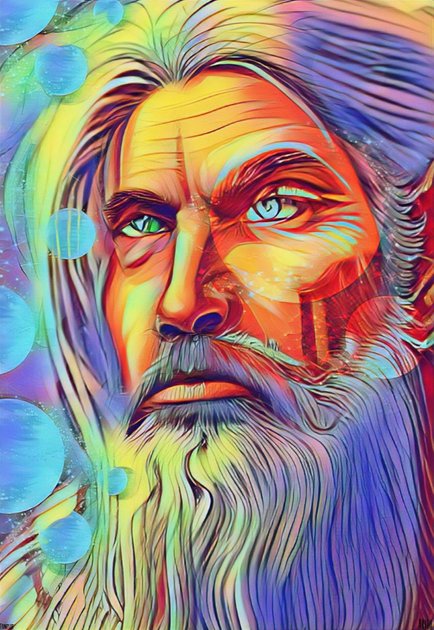 The Old , Wise Man surrounded by the Universal Knowledge | PeakD