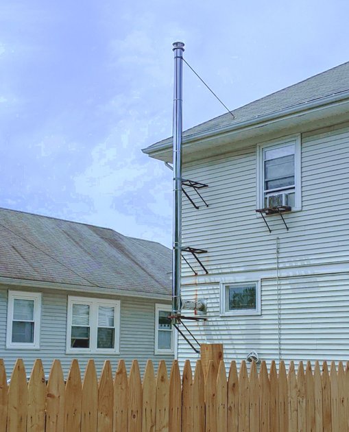 3 July 2022 - Shiny new gray chimney — Hive