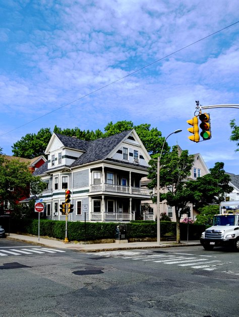 26 May 2022 - Old house at a street corner — Hive