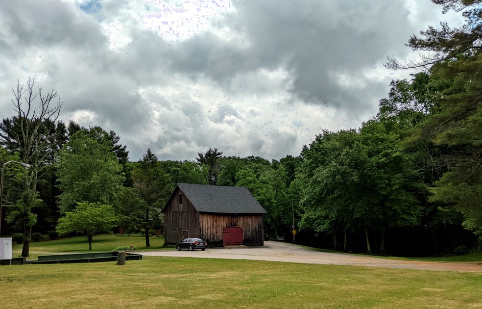 8 June 2022 - Cloudy sky over an old barn — Hive