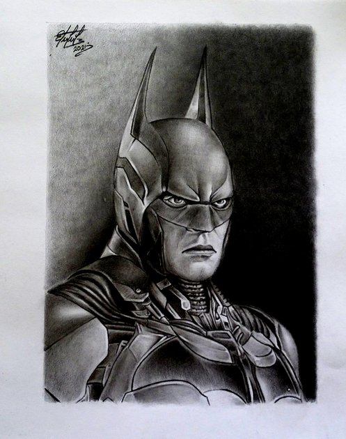 Realistic drawing with the graphite pencil technique. Comic Character ...