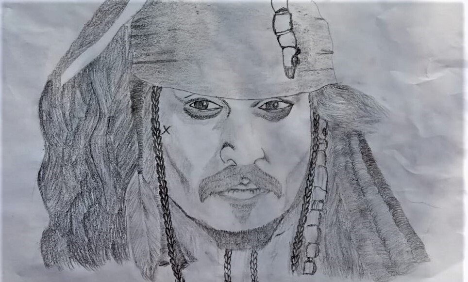 Sketch of Captain Jack Sparrow